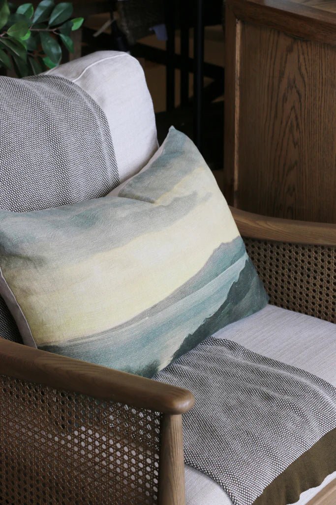 Island at Dusk Linen Lumbar Cushion Cover 40x60cm - Pure Apotheca