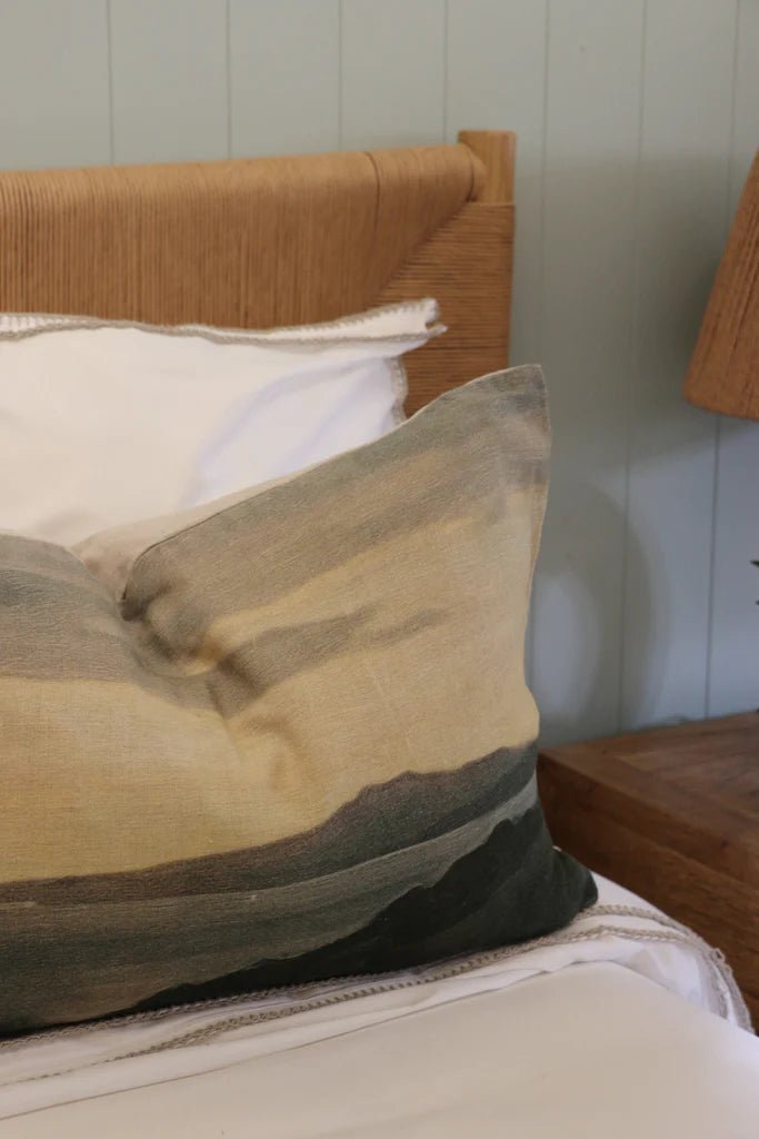 Island at Dusk Linen Lumbar Cushion Cover 40x60cm - Pure Apotheca