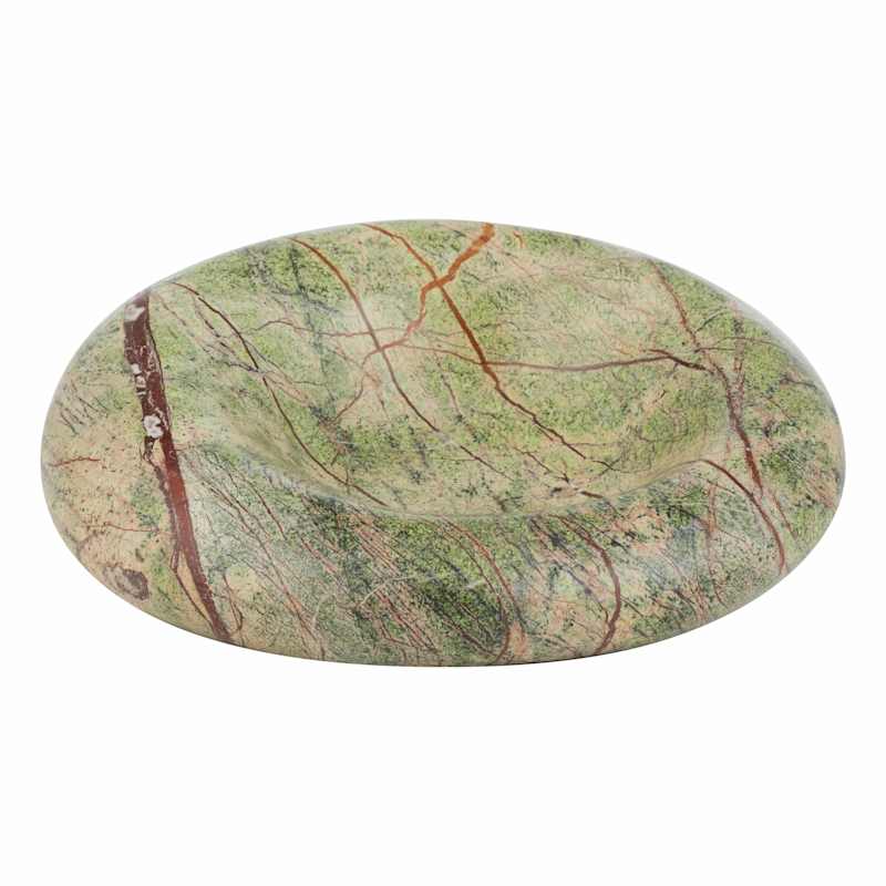 Isobel Marble Bowl 20x6cm Green - Pure Apotheca