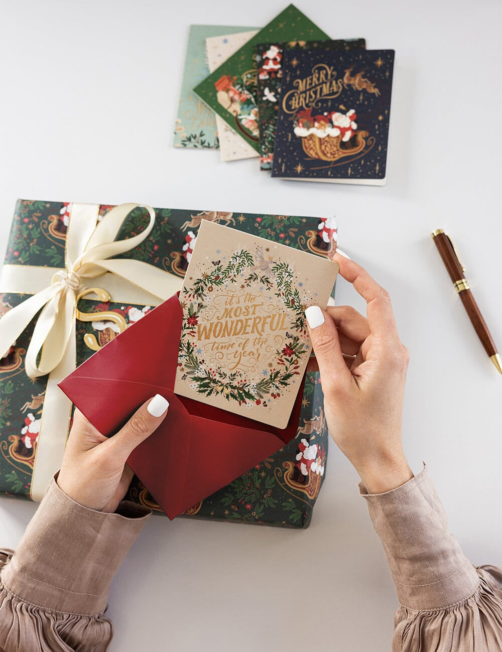 It’s the Most Wonderful Time of the Year - Christmas Card (Wreath) - Pure Apotheca