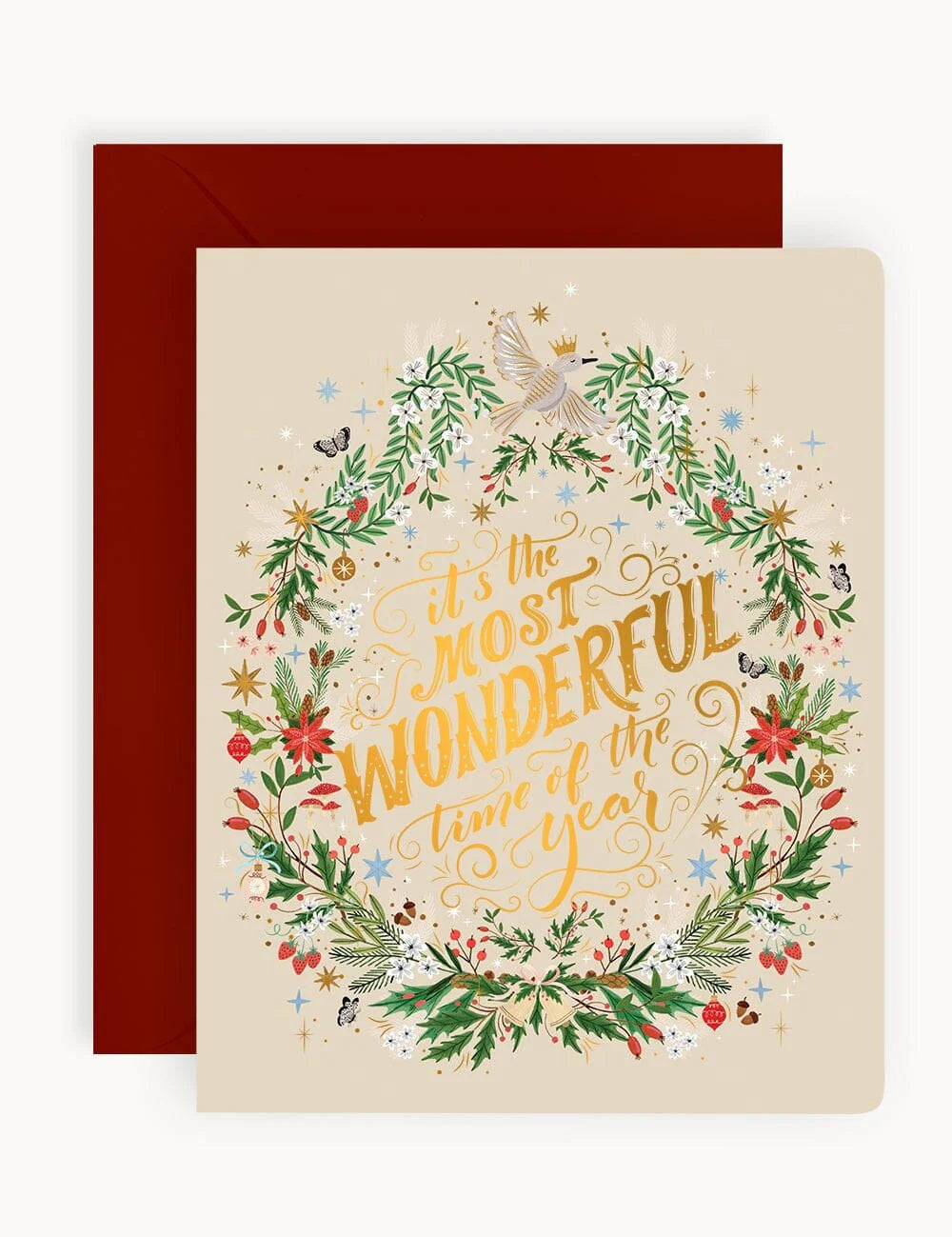 It’s the Most Wonderful Time of the Year - Christmas Card (Wreath) - Pure Apotheca