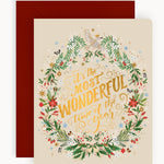 It’s the Most Wonderful Time of the Year - Christmas Card (Wreath) - Pure Apotheca