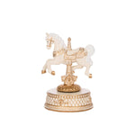 IVORY AND GOLD ROCKING HORSE CAROUSEL - Pure Apotheca