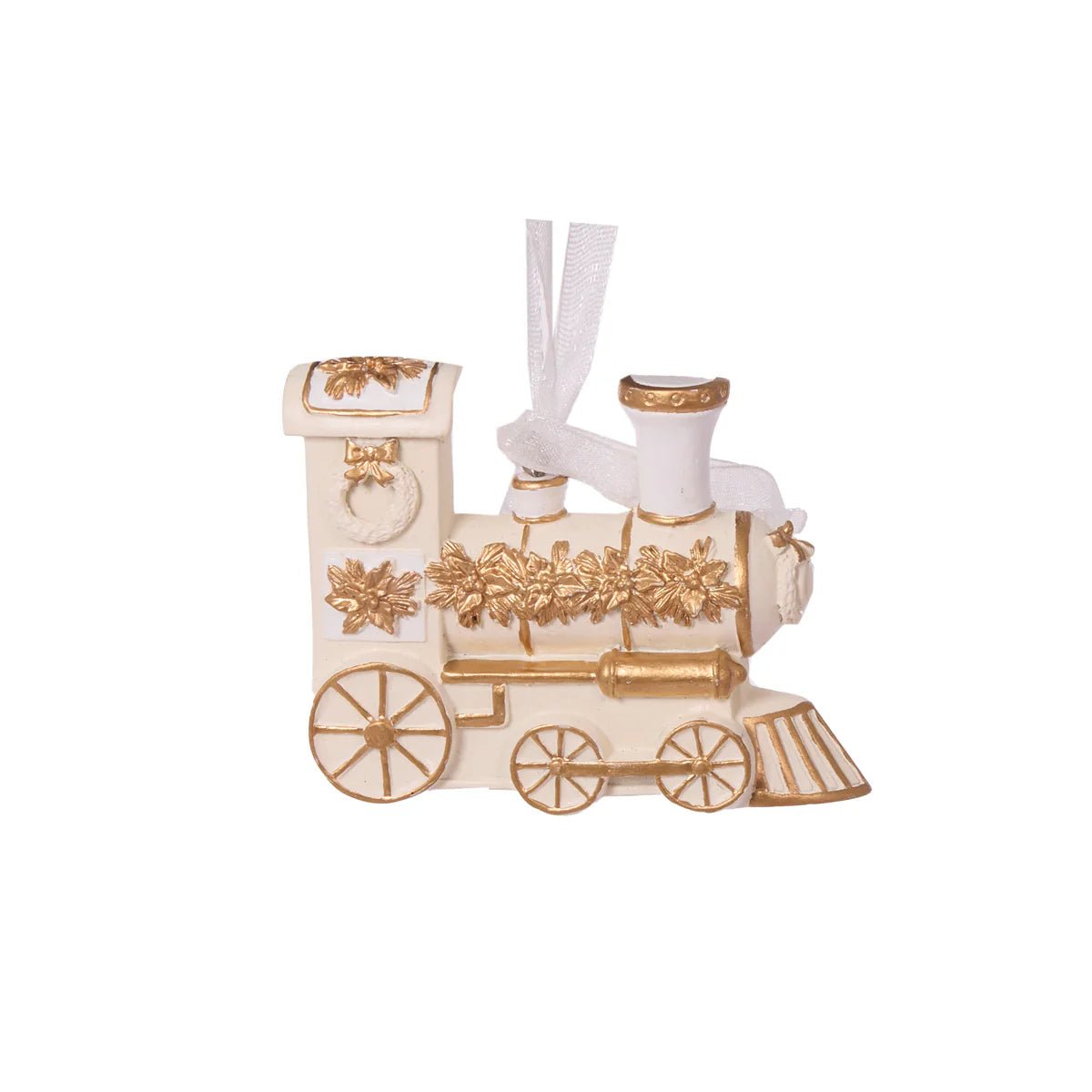 IVORY AND GOLD TRAIN ORNAMENT - Pure Apotheca