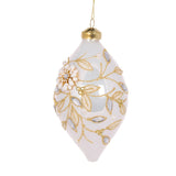 IVORY EMBELLISHED FOLIAGE DROP BAUBLE - Pure Apotheca