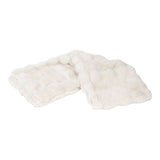 Ivory Faux Fur Table Runner 150x30cm - Pure Apotheca