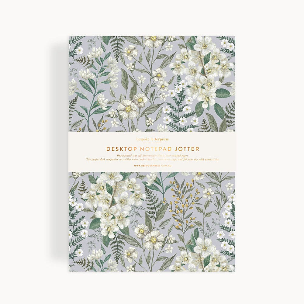 Ivory Garden Notepad Desktop Jotter - Pure Apotheca