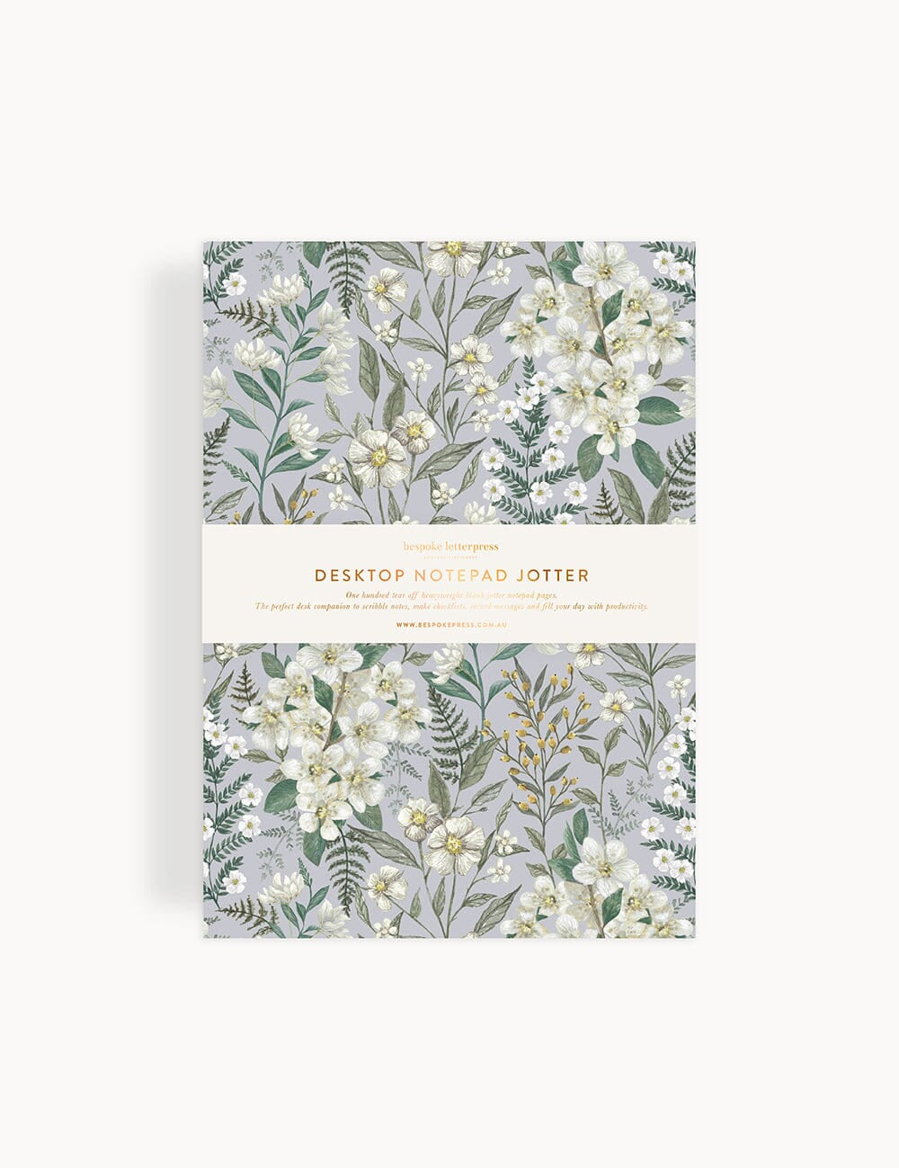 Ivory Garden Notepad Desktop Jotter - Pure Apotheca