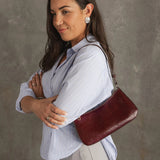 Jacqueline Shoulder Bag Burgundy Patent - Pure Apotheca