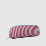 Jayne Stripe Makeup Bag Red/Sky Blue - Pure Apotheca