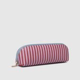 Jayne Stripe Makeup Bag Red/Sky Blue - Pure Apotheca