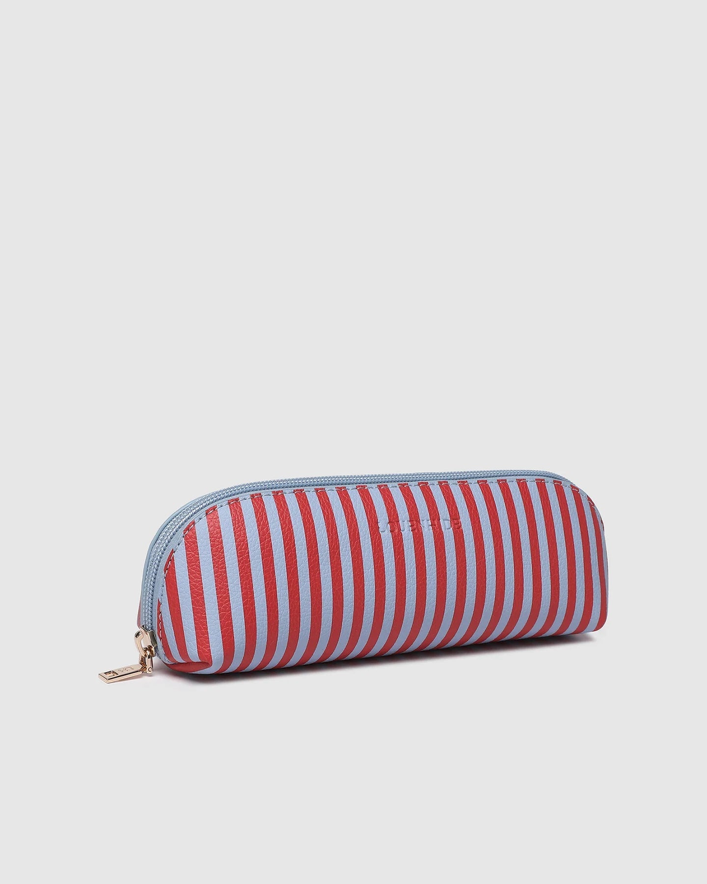 Jayne Stripe Makeup Bag Red/Sky Blue - Pure Apotheca