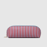Jayne Stripe Makeup Bag Red/Sky Blue - Pure Apotheca