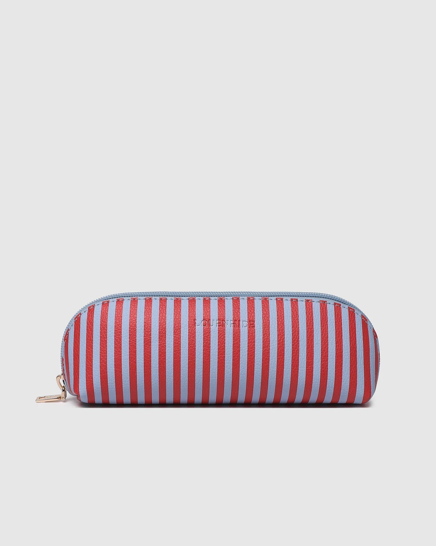 Jayne Stripe Makeup Bag Red/Sky Blue - Pure Apotheca