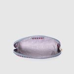 Jayne Stripe Makeup Bag Red/Sky Blue - Pure Apotheca