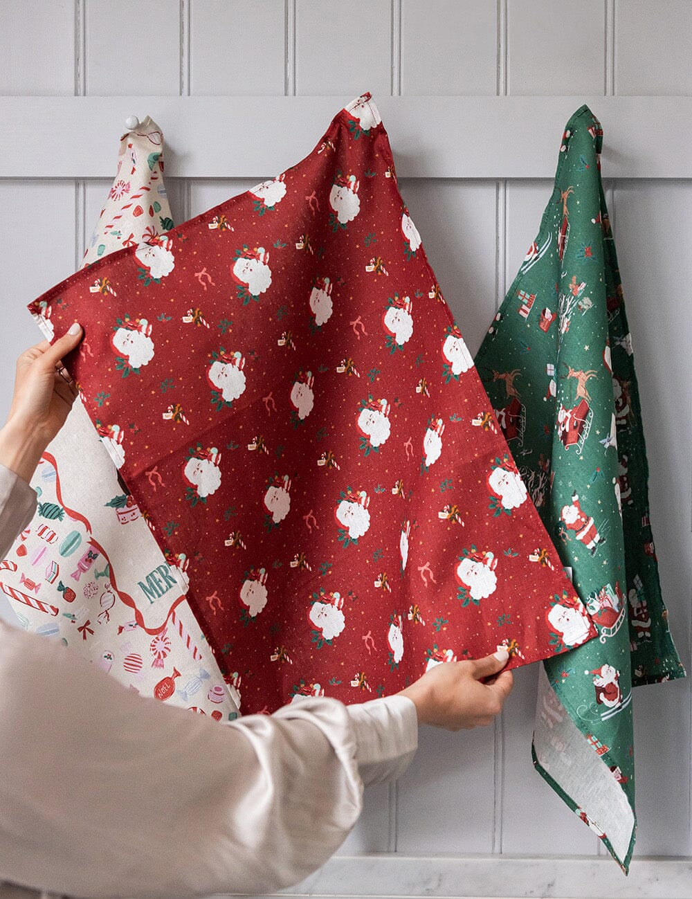 Jingle Bells Linen Teatowel - Pure Apotheca
