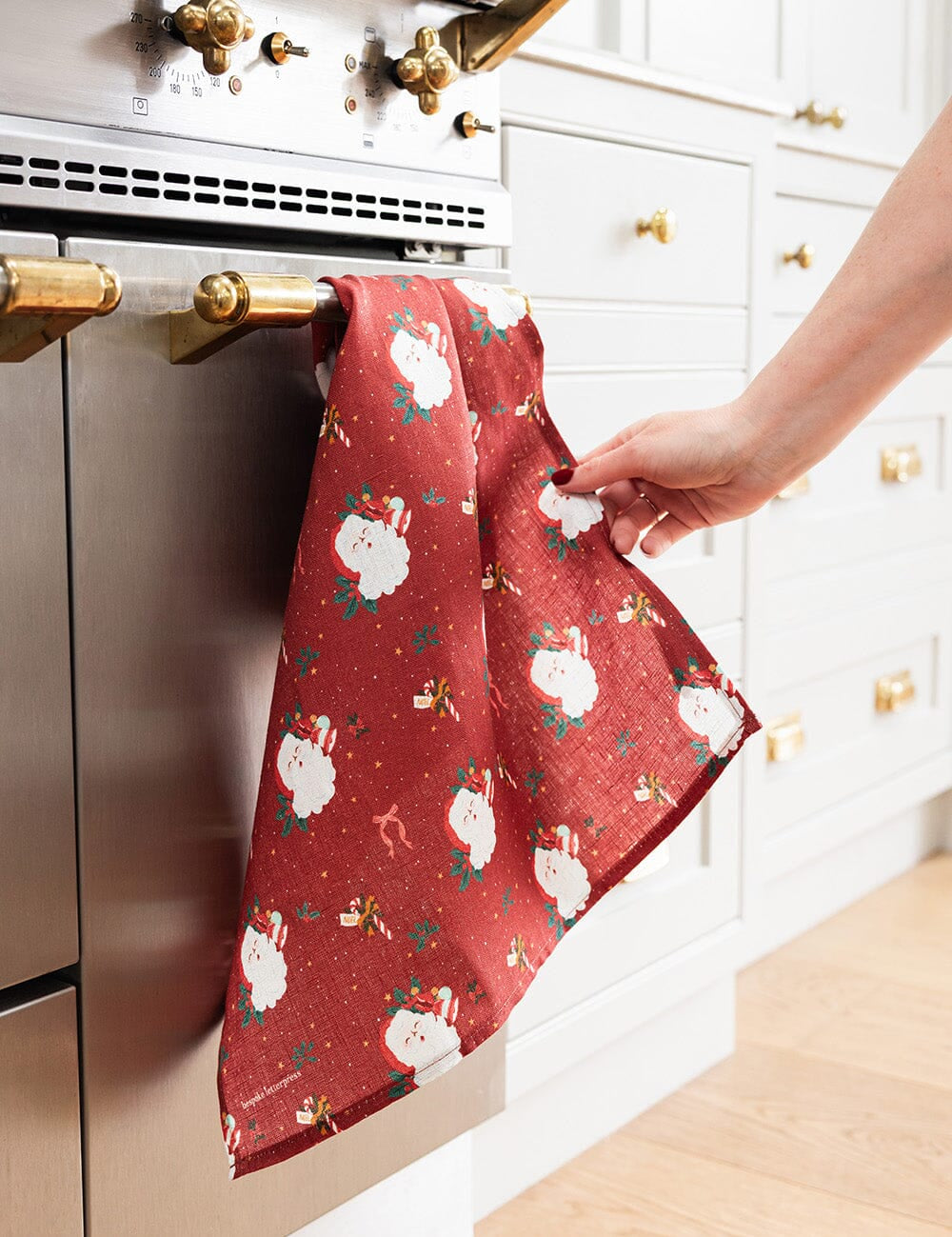 Jingle Bells Linen Teatowel - Pure Apotheca