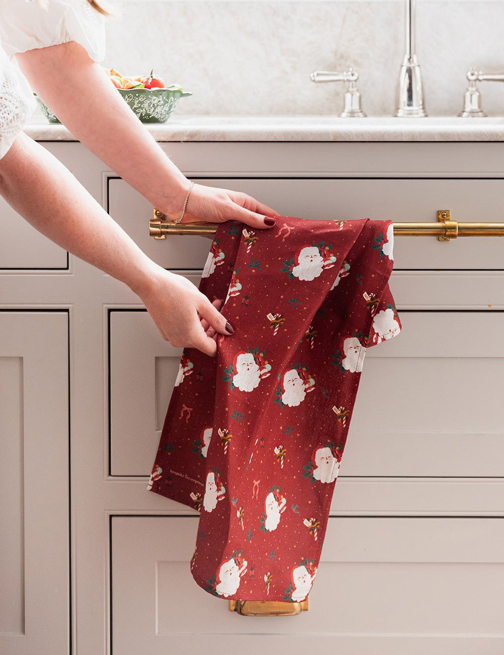 Jingle Bells Linen Teatowel - Pure Apotheca