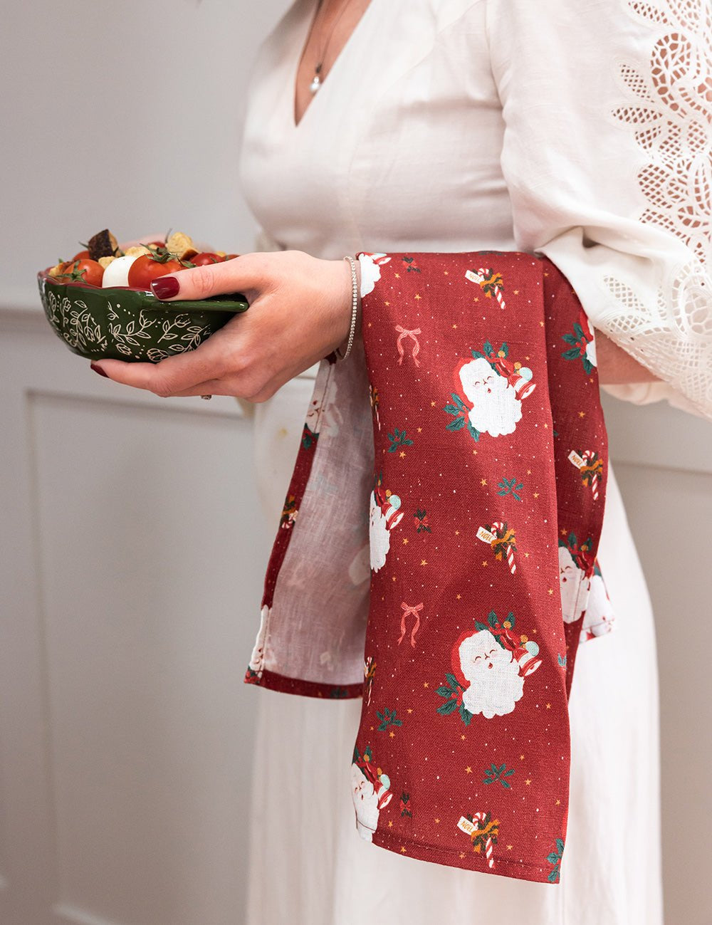 Jingle Bells Linen Teatowel - Pure Apotheca