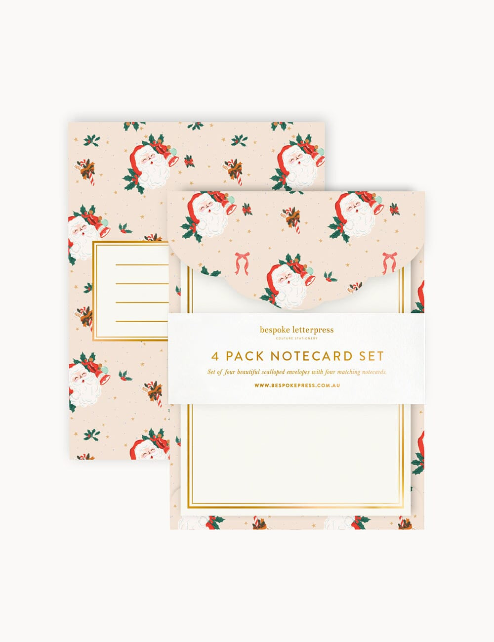 Jingle Bells Notecard Set 4pk - Pure Apotheca
