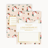 Jingle Bells Notecard Set 4pk - Pure Apotheca