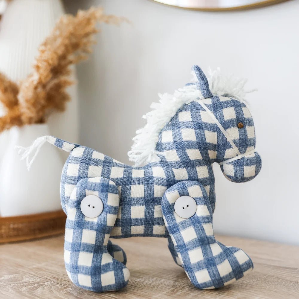 Jointed Pony Chambray Blue Check - Pure Apotheca
