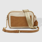 Jolene Cream Camel Canvas Crossbody Bag - Pure Apotheca