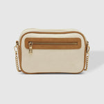 Jolene Cream Camel Canvas Crossbody Bag - Pure Apotheca