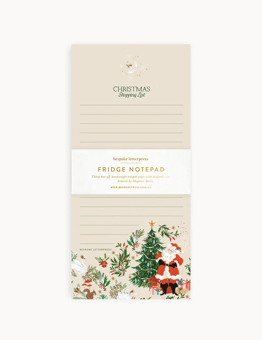 Jolly Santa Shopping List Fridge Notepad - Pure Apotheca