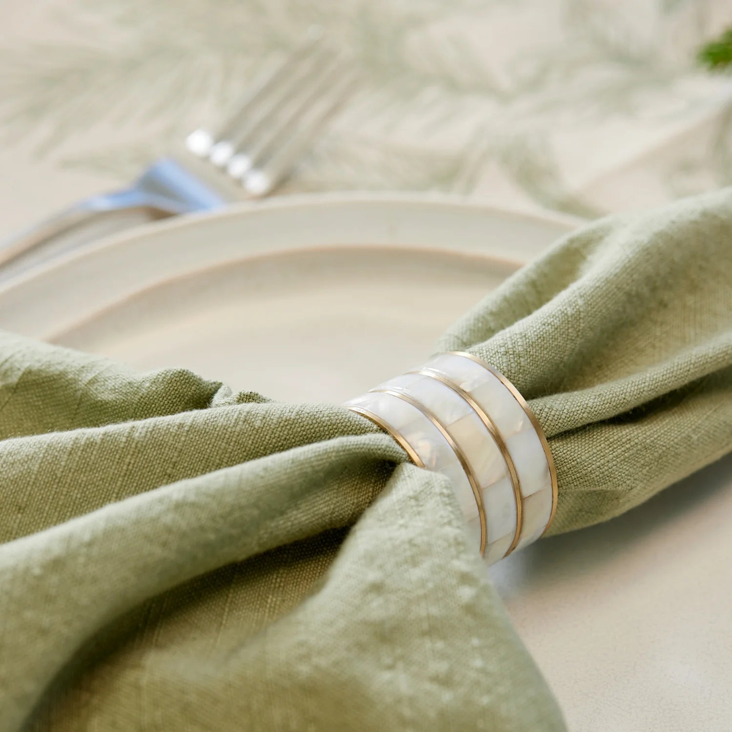 JOY MOTHER OF PEARL NAPKIN RING SET/4 - Pure Apotheca