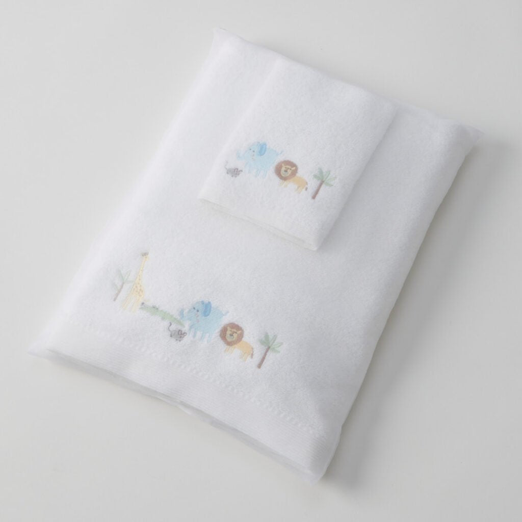 Jungle Adventure Bath Towel & Face Washer in Organza Bag - Pure Apotheca