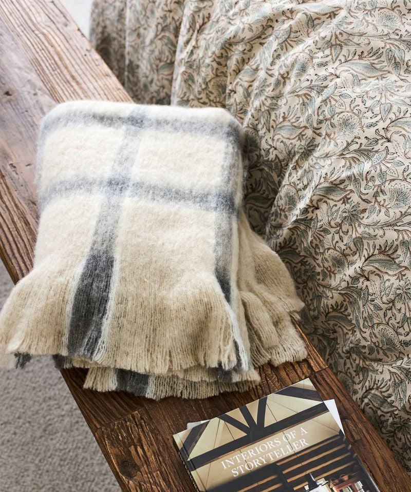 Juniper Check Throw Grey - Pure Apotheca