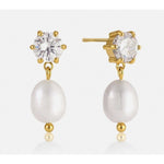 Kellia CZ Pearl Studs - Pure Apotheca