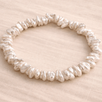 Keshi Shell Pearl Stretch Bracelet - Pure Apotheca