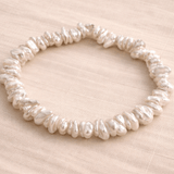 Keshi Shell Pearl Stretch Bracelet - Pure Apotheca