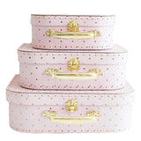 Kids Carry Case Set/3 - Pale Pink Gold Spot - Pure Apotheca