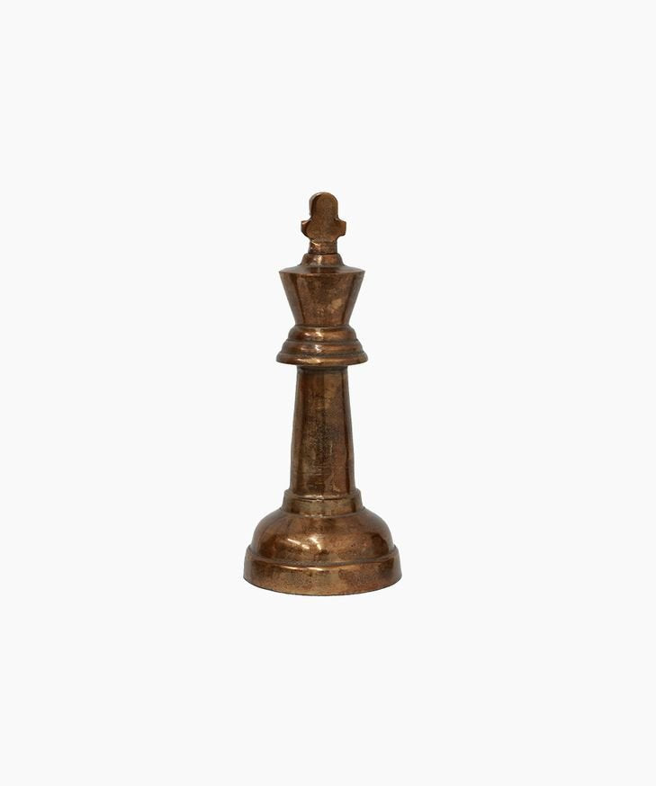 King Decorative Chess Piece Antique Brass - Pure Apotheca