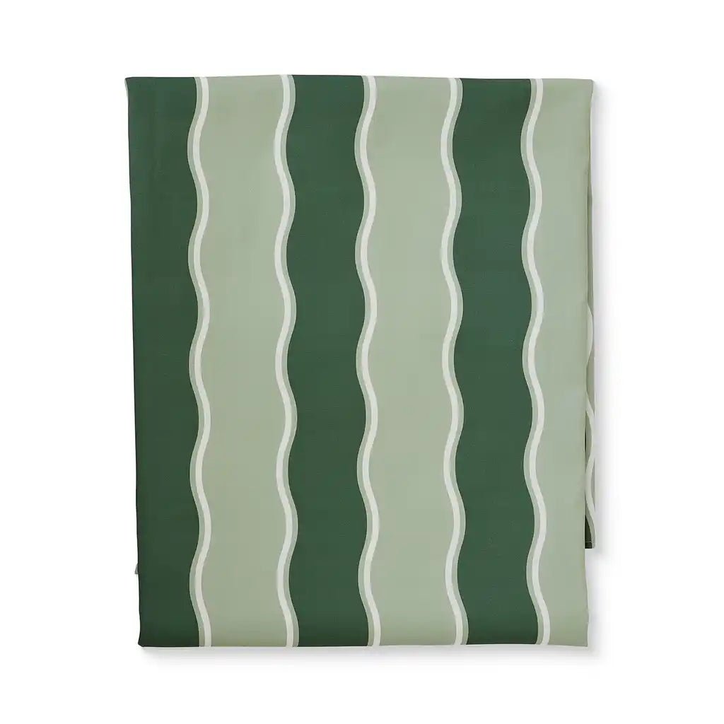 KIT WAVY DARK GREEN/LIGHT GREEN ALFRESCO TABLECLOTH140X250CM - Pure Apotheca