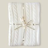 Knitted Baby Blanket White 120cm - Pure Apotheca
