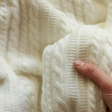 Knitted Baby Blanket White 120cm - Pure Apotheca