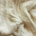 Knitted Baby Blanket White 120cm - Pure Apotheca