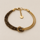 Knotted Crystal Gold Bracelet Black - Pure Apotheca