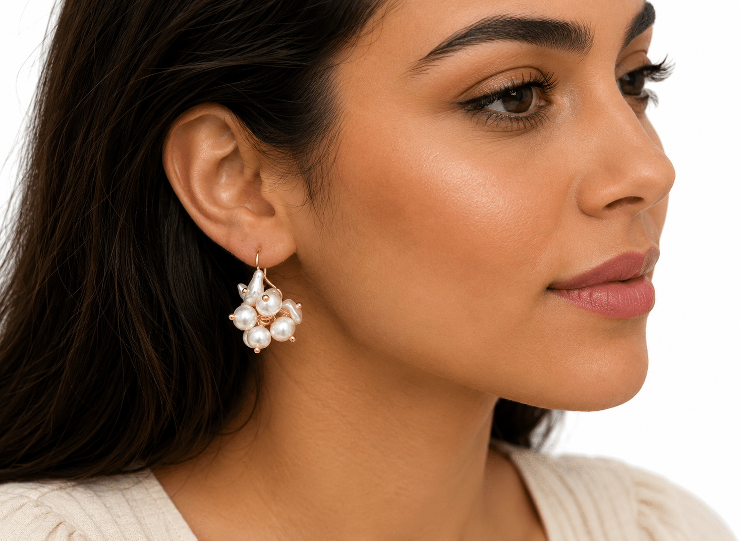 Kobie Keshi Pearl Cluster Drop Earrings - Pure Apotheca