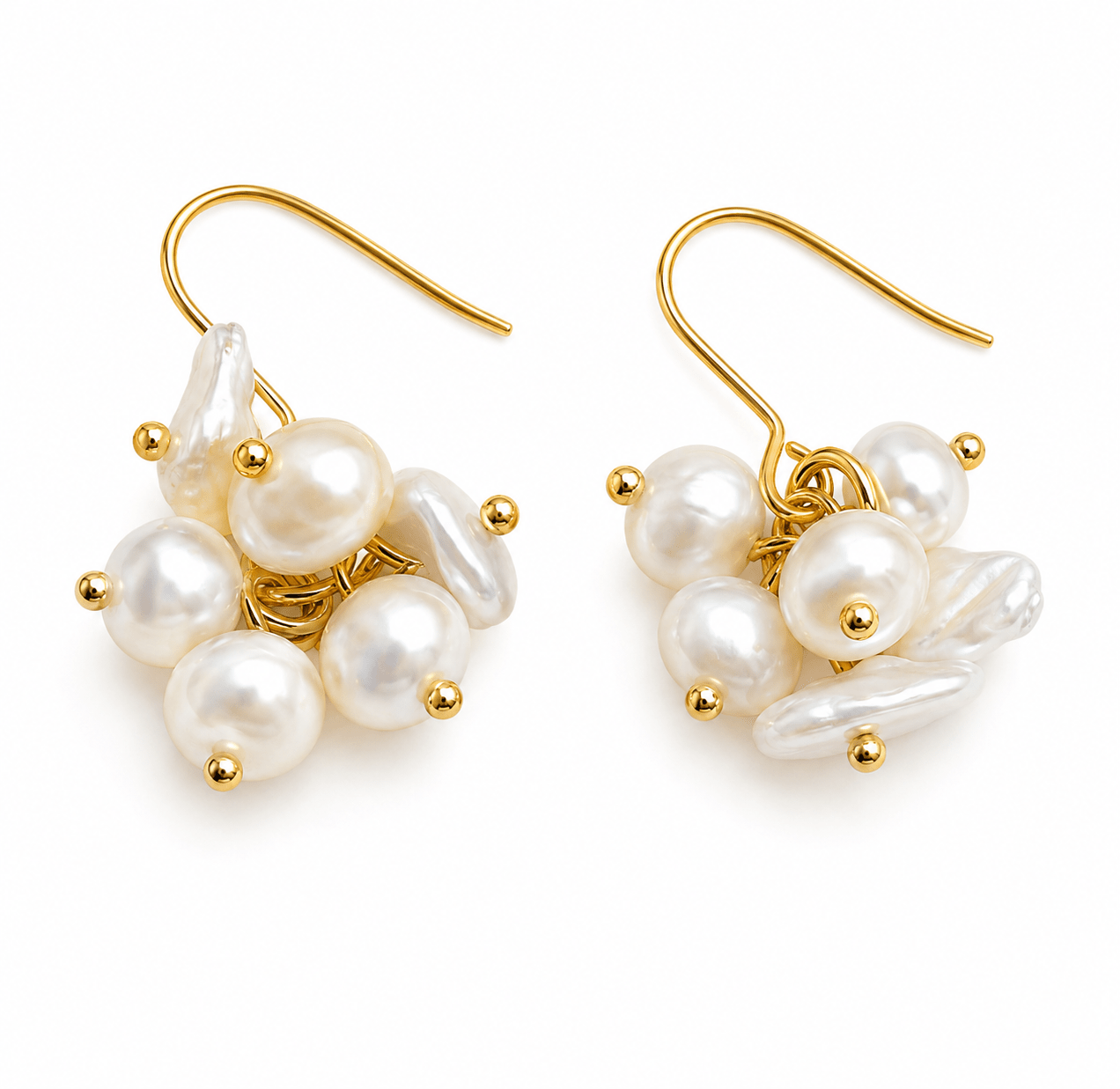 Kobie Keshi Pearl Cluster Drop Earrings - Pure Apotheca
