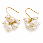 Kobie Keshi Pearl Cluster Drop Earrings - Pure Apotheca