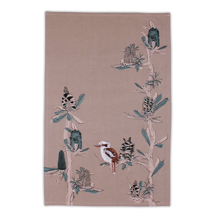 Kookaburra & Banksia Tea Towel - Pure Apotheca