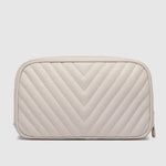 Lacey Quilted Makeup Bag Vanilla - Pure Apotheca