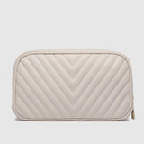 Lacey Quilted Makeup Bag Vanilla - Pure Apotheca