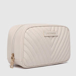 Lacey Quilted Makeup Bag Vanilla - Pure Apotheca