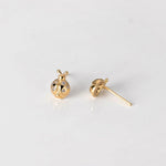 Lady Bug Gold CZ Studs - Pure Apotheca